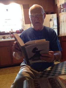 Ann-Marie Adam's dad -- recuperating after a hospital stay with a little  other mothering.